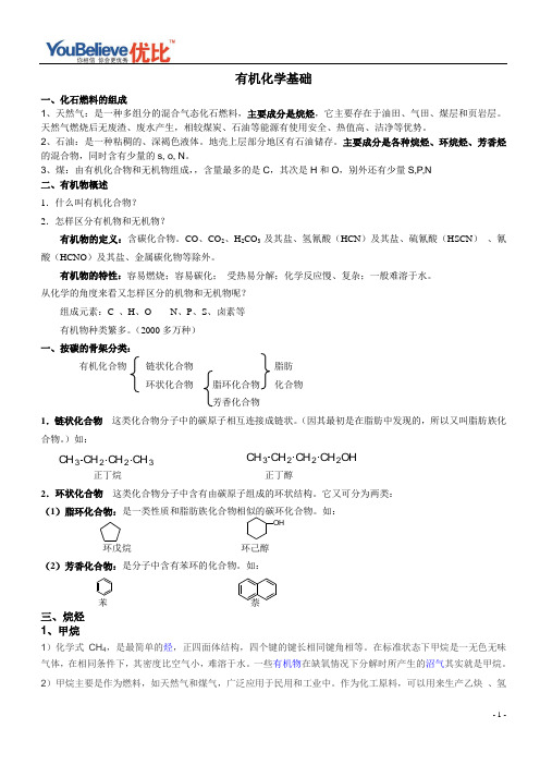 苏教版 有机化学基础知识总结