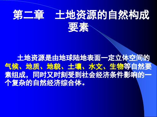 土地资源学21第二章1,自然构成要素(2012-09)(备课)