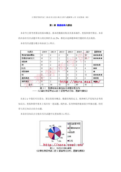 计算机等级考试二级C语言重点难点分析与题解