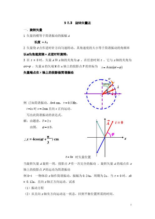 第三节 旋转矢量法