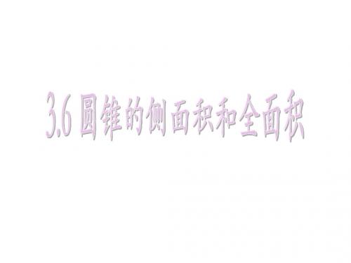 3.6-圆锥的侧面积和全面积