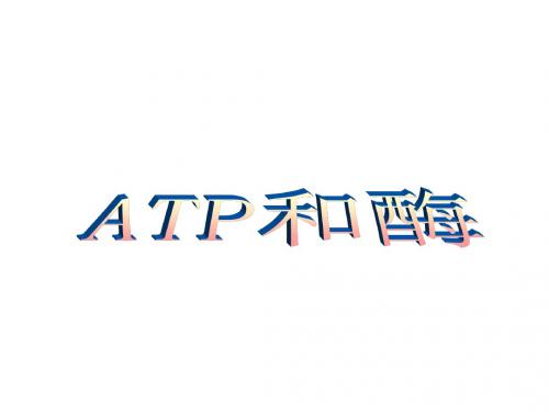高一生物ATP和酶1(教学课件201908)