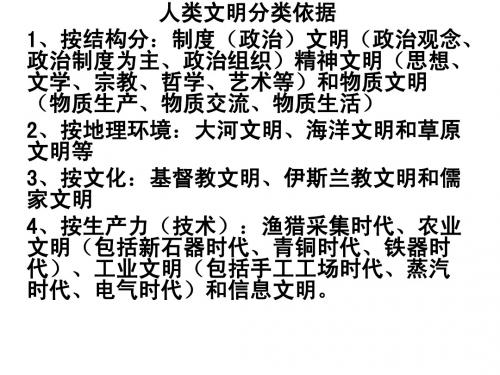 岳麓版高中历史复习 必修一 二单元