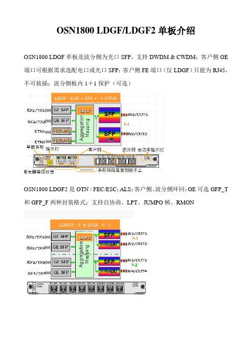OSN1800 LDGF&LDGF2单板介绍
