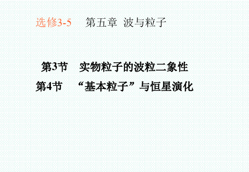 【课件】实物粒子的波粒二象性