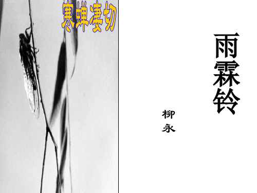 《雨霖铃》上课课件分析