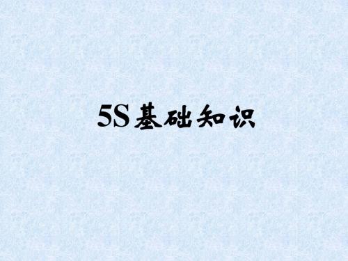 5S基础知识培训课件(PPT54张)
