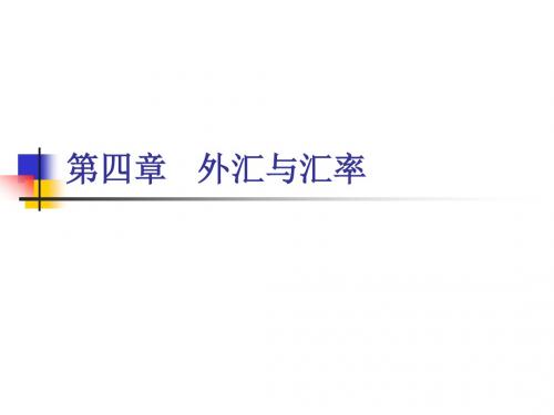 第四章  外汇与汇率