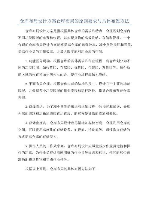 仓库布局设计方案仓库布局的原则要求与具体布置方法
