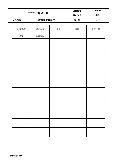 知识产权-著作权管理程序