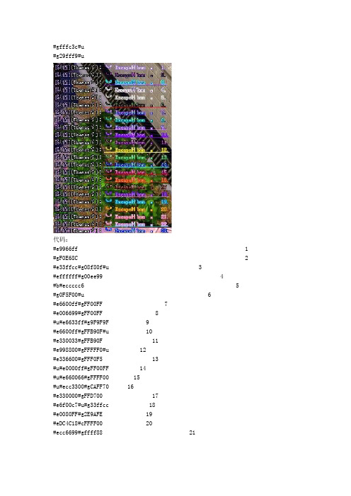 字体代码