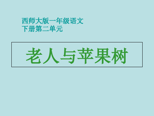 西师大版一年级下语文：第3课《老人与苹果树》ppt