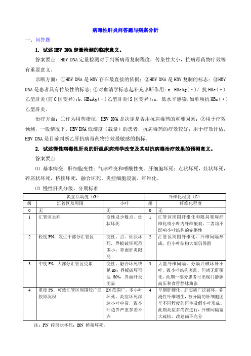 病毒性肝炎问答题与病案分析.doc(1)