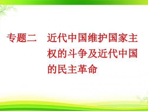 2018-2019学年高一历史学考浙江课件专题二  近代中国维护国家主权的斗争及近代中国的民主革命
