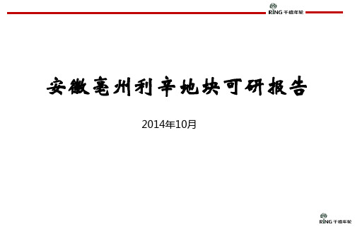 利辛地块可研报告