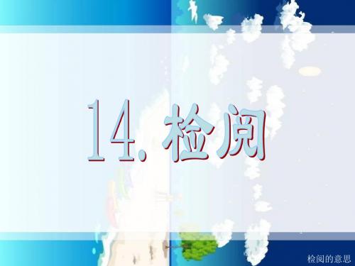 14.检阅