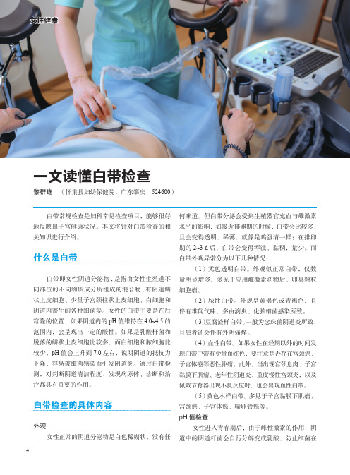 一文读懂白带检查