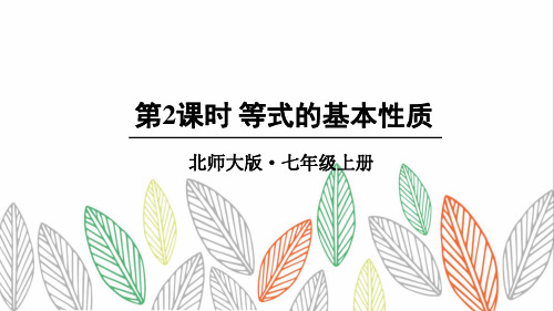 《等式的基本性质》PPT课件 北师大版