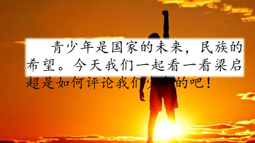 《少年中国说(节选)》精品课件