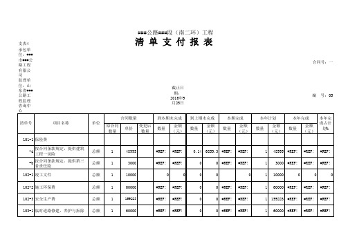 交通公路工程支付证书模板