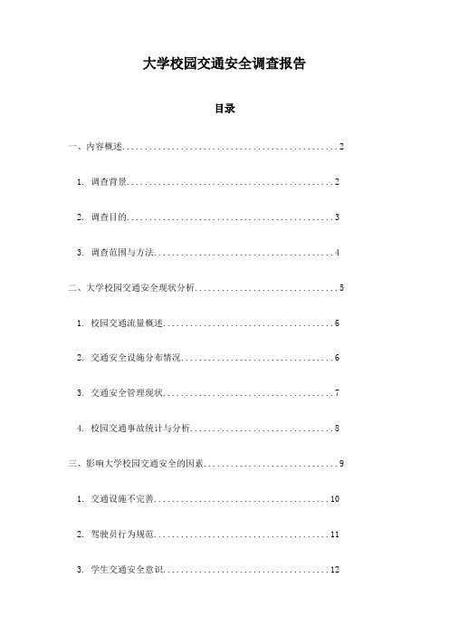 大学校园交通安全调查报告