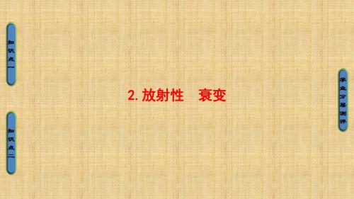 2017年选修3-5物理第3章原子核ppt课件(教科版7份)(2)