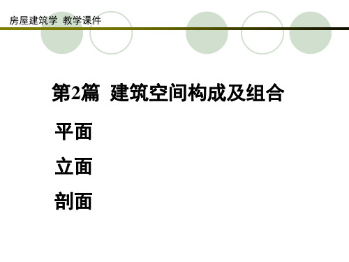 房屋建筑学02建筑空间构成及组合