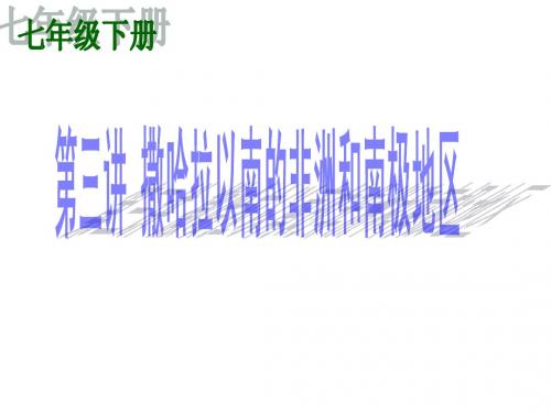 地理中考复习 人教版七年级下册 第三讲 撒哈拉以南的非洲和南极地区