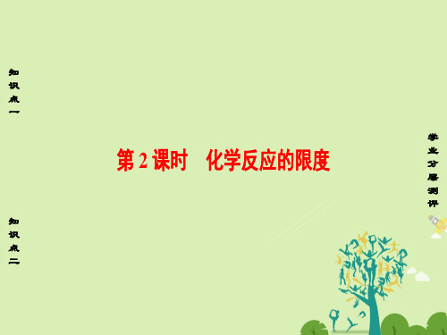 高中化学第2章化学键化学反应与能量第2节化学反应的快慢和限度(第2课时)化学反应的限度课件鲁科版必修2