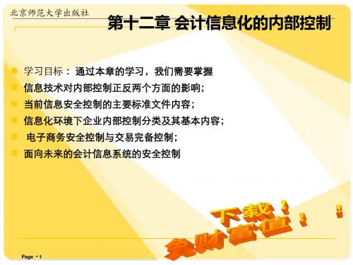 第十二章 会计信息化内部控制