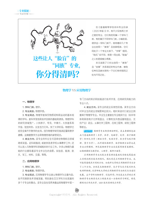 这些让人“脸盲”的“同族”专业，你分得清吗？