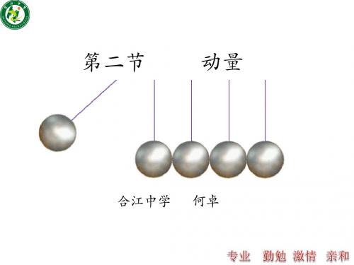 第二节 动量 动量守恒