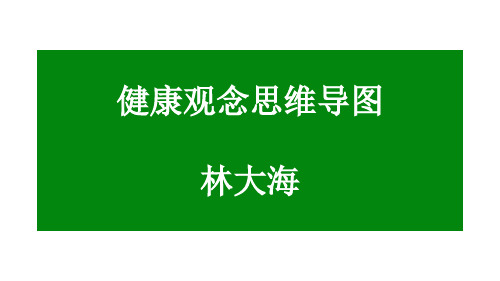 健康观念思维导图(林大海2018.11.10)