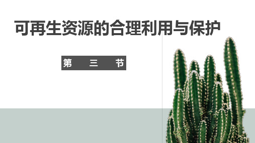 3.3 可再生资源的合理利用与保护 课件-人教版高中地理选修六