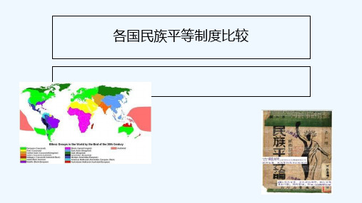 各国民族平等制度比较 PPT