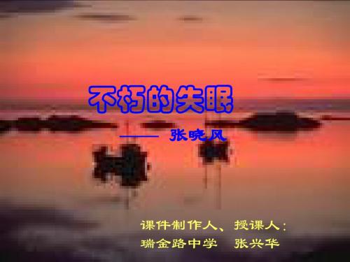 不朽的失眠PPT 人教版 (共11张PPT)