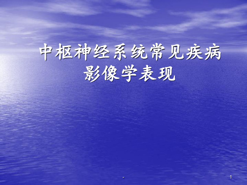 中枢神经系统,常见疾病,影像学表现ppt课件
