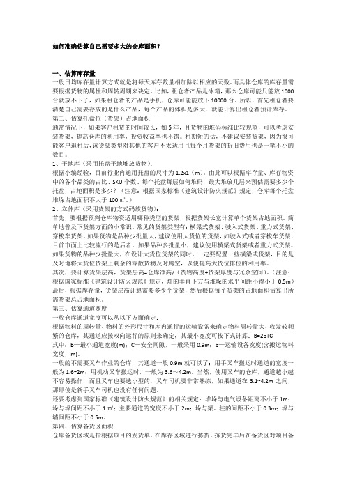 如何准确估算自己需要多大的仓库面积？