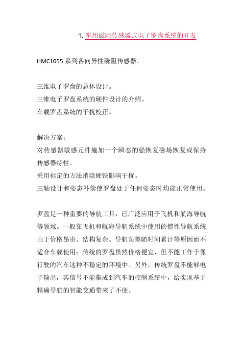 HMC1055系列各向异性磁阻传感器