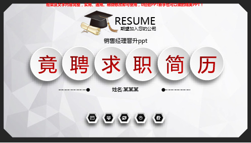 漂亮-销售经理晋升ppt