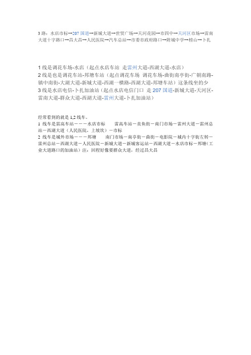 雷州公交线路图
