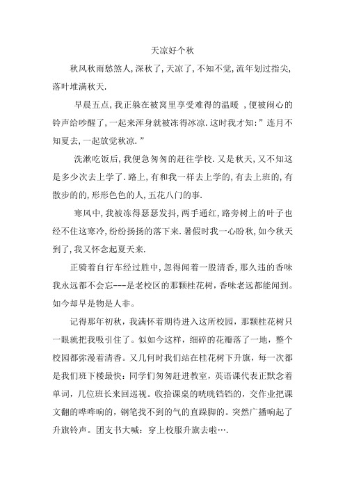 中学生九.8班 语文作文