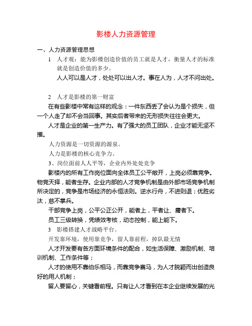 影楼人力资源管理