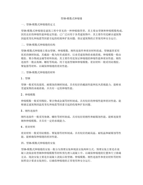 型钢-模数式伸缩缝