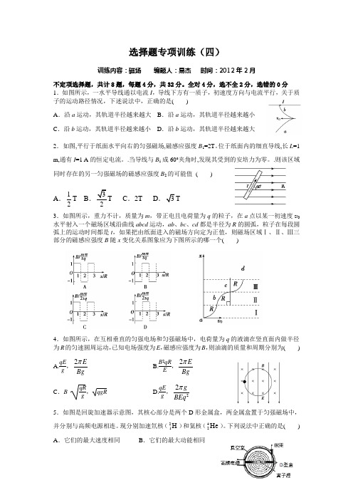 专项训练-4(磁场)