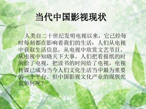 当代中国影视现状
