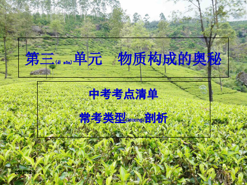 中考化学总复习 考点清单 第一部分 基础知识讲解 第三单元 物质构成的奥秘课件