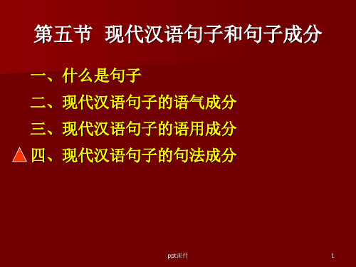 现代汉语--现代汉语句子和句子成分  ppt课件