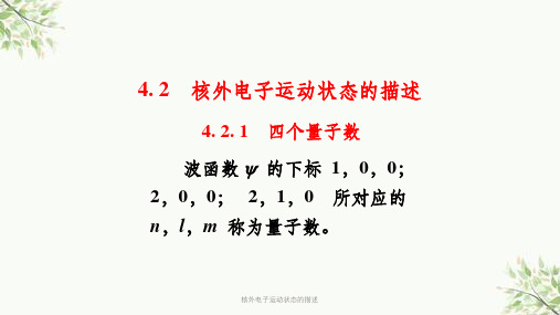核外电子运动状态的描述课件