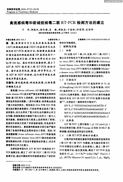 禽流感病毒和新城疫病毒二联RT—PCR检测方法的建立